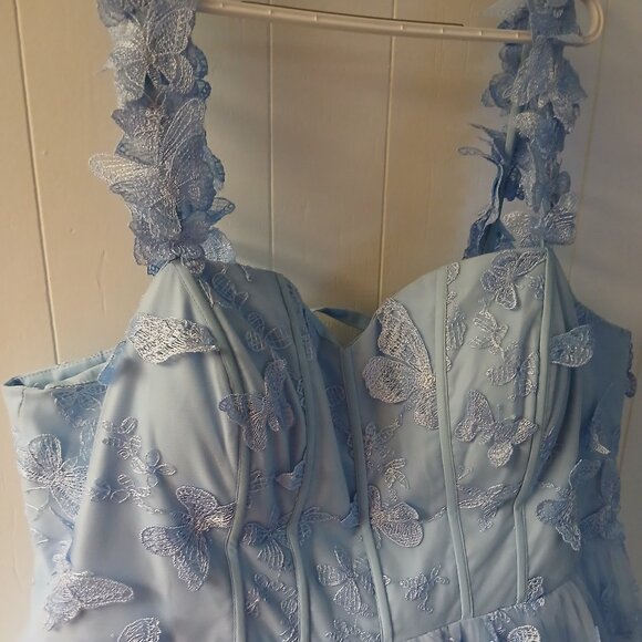 JessaKae Dresses & Skirts - JessaKae Blue Mariposa Dress Plus Size (28w)